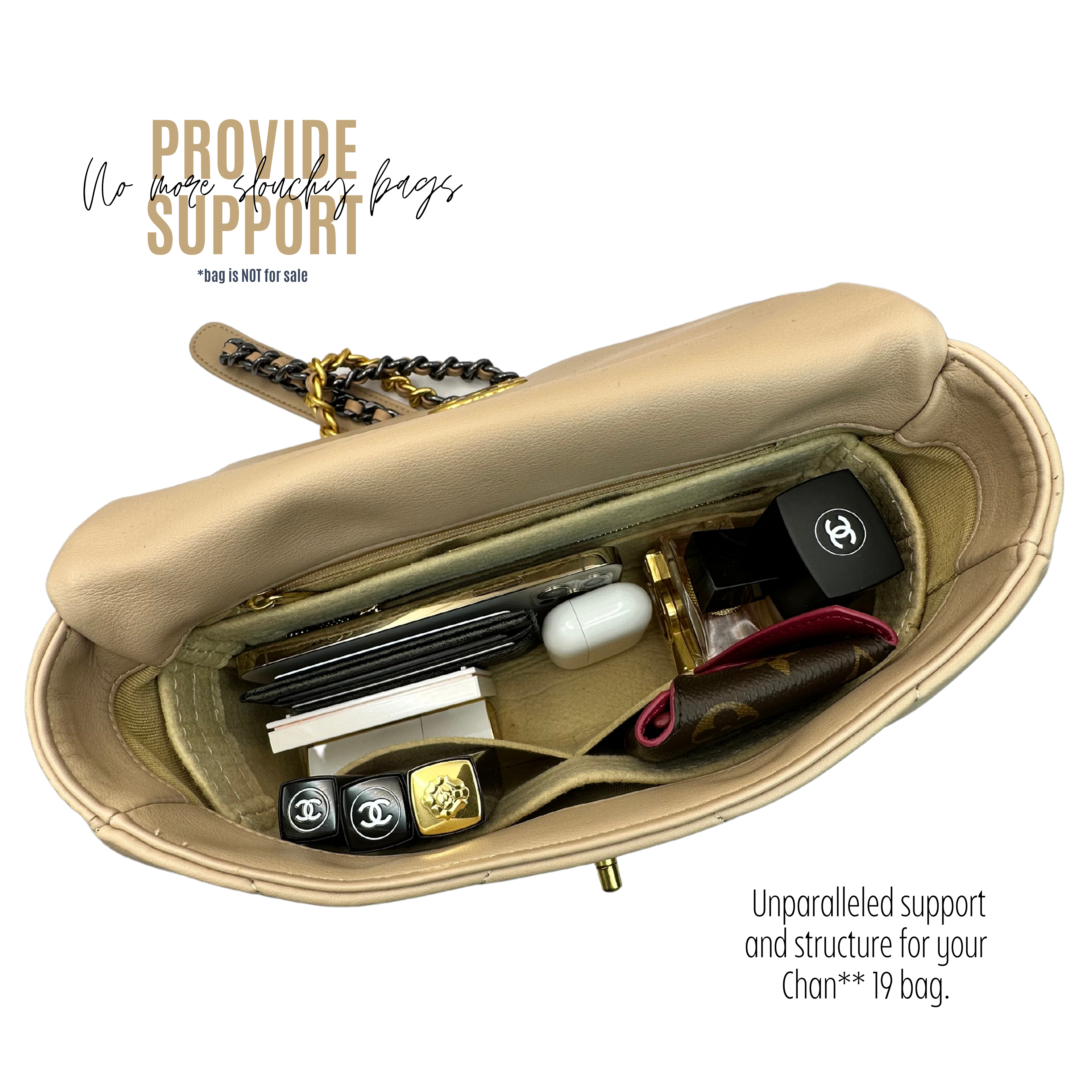 Divitize Premium Organizer compatible with CC 19 Flap Bag