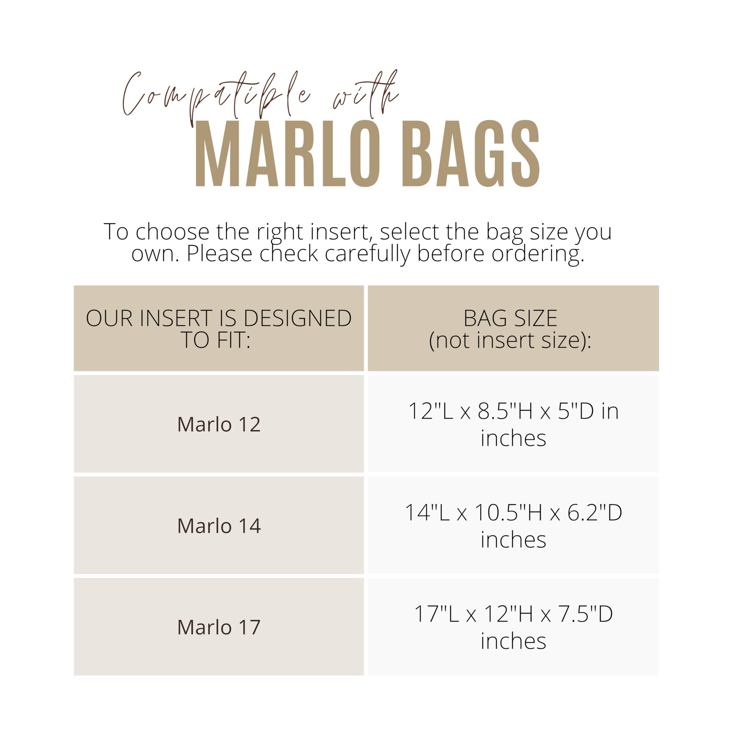 Divitize Premium Purse Organizer compatible with Marlo Bags