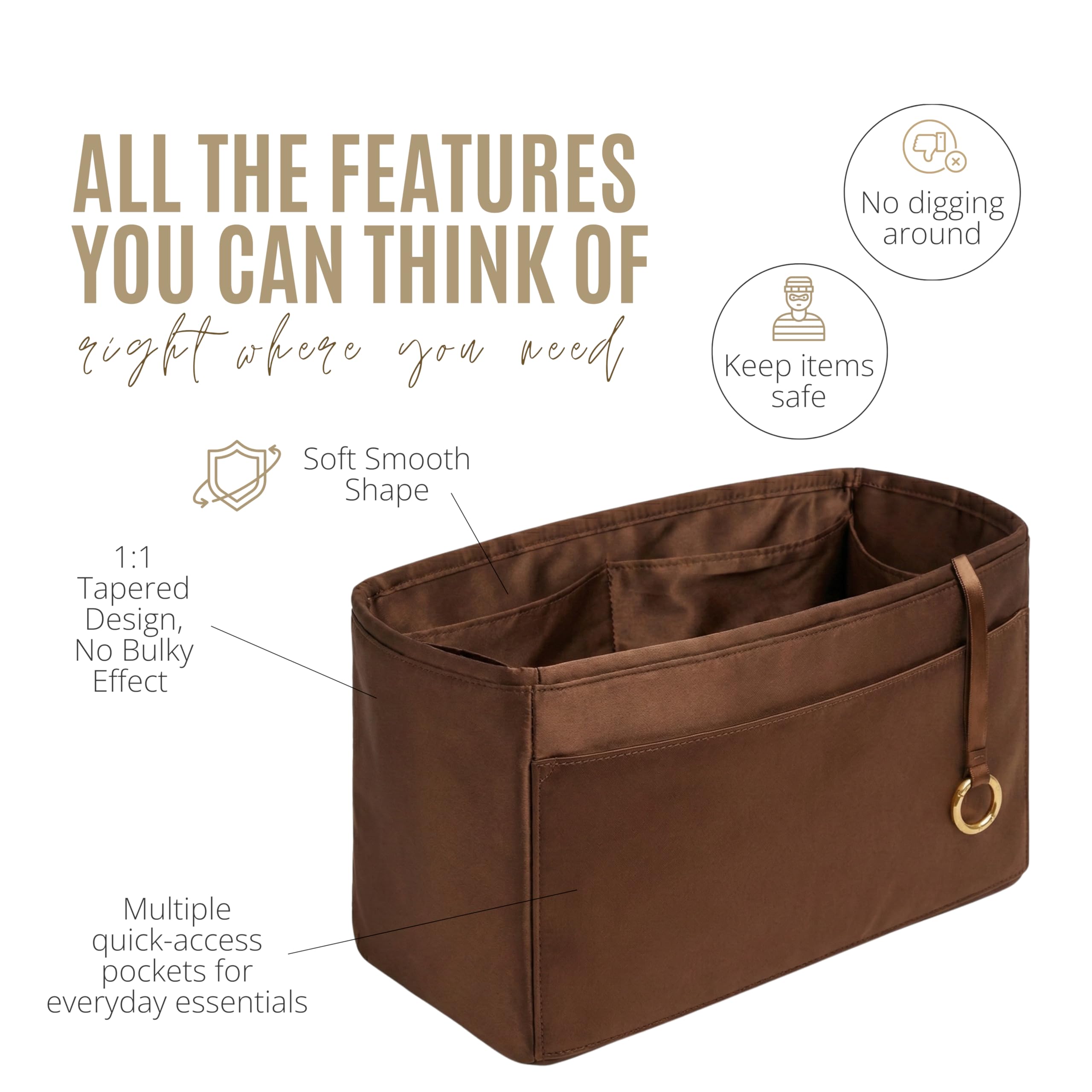 Divitize Luxe Silk Purse Organizer compatible with Marlo Bags