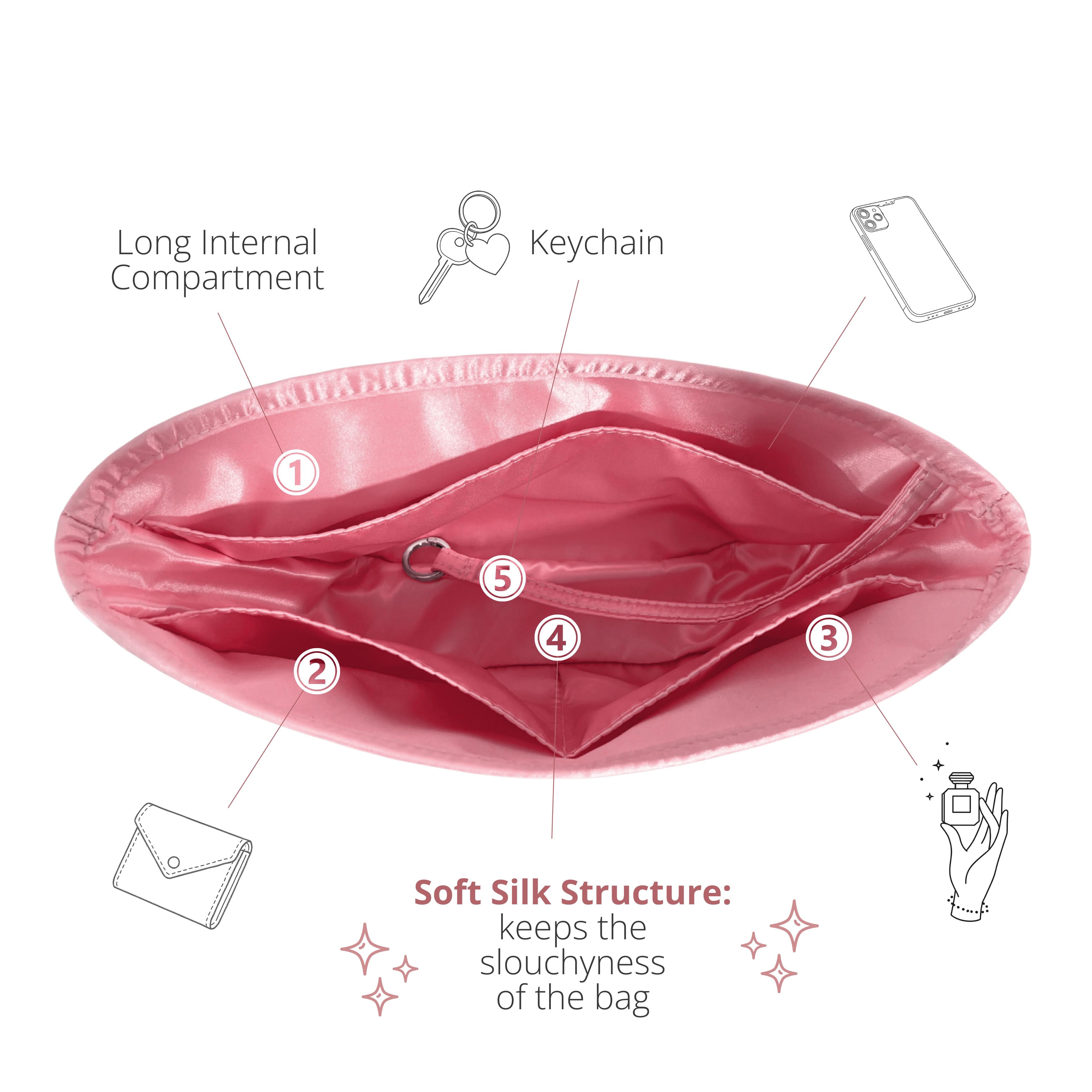 Divitize Luxe Silk Purse Organizer compatible with Crescent Bag