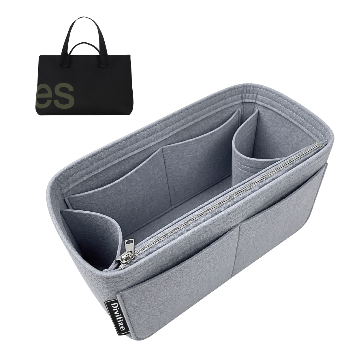 Divitize Curves Tote felt organizer Geyser Blue#Color_Geyser Blue