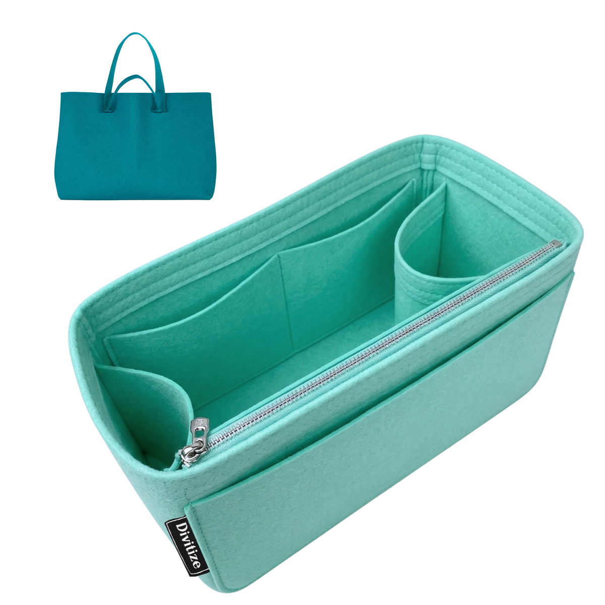 Divitize Curves Tote felt organizer Mint#Color_Mint