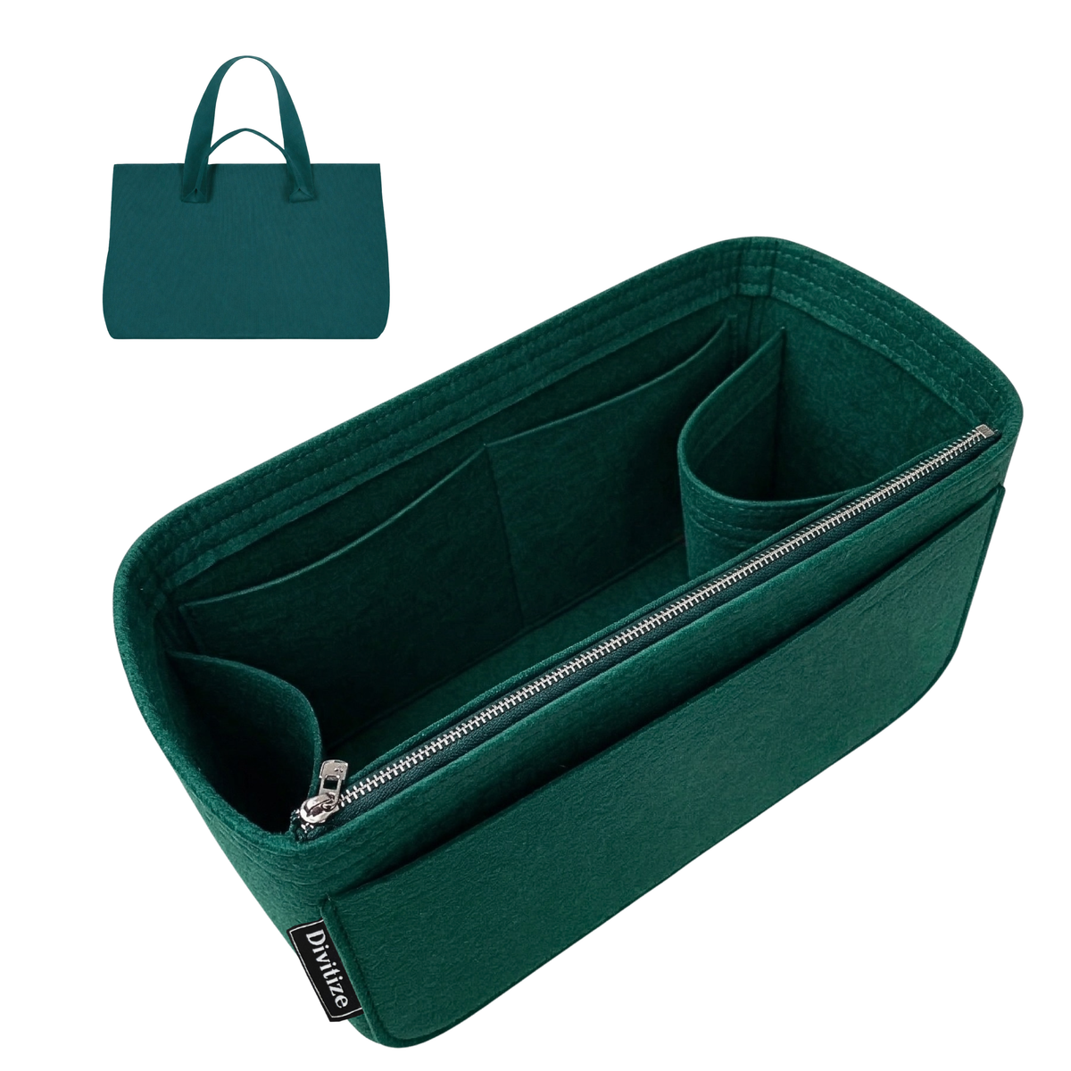 Divitize Curves Tote felt organizer Olive#Color_Olive