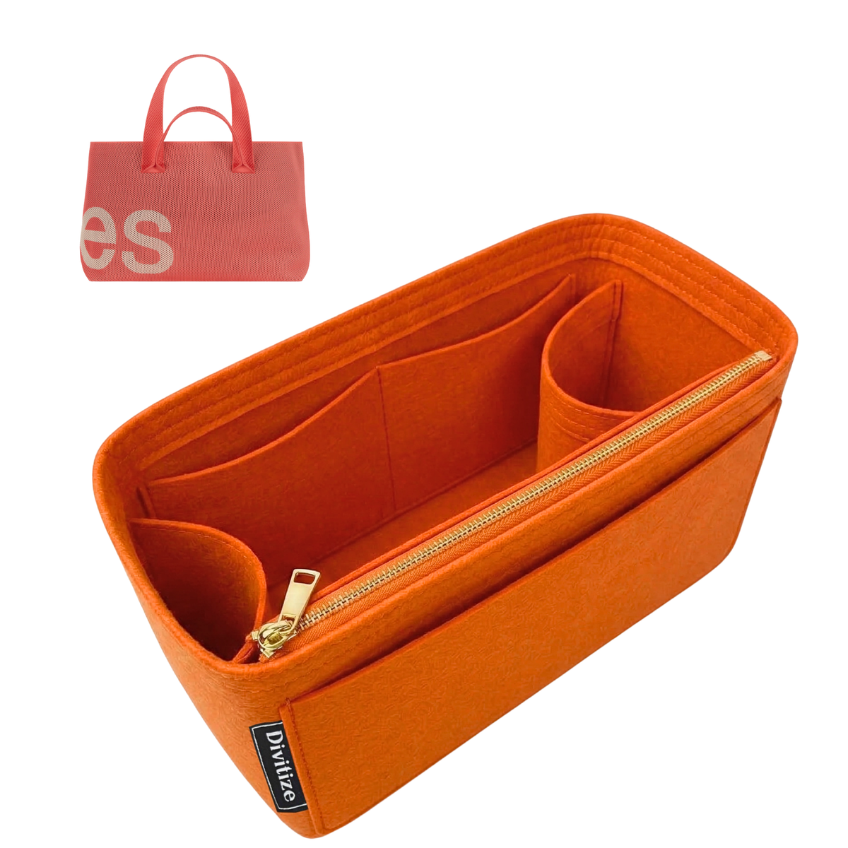 Divitize Curves Tote felt organizer Orange#Color_Orange