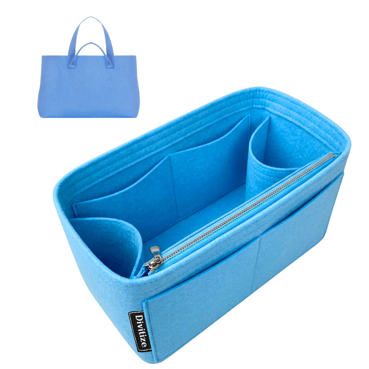Divitize Curves Tote felt organizer Sky Blue#Color_Sky Blue