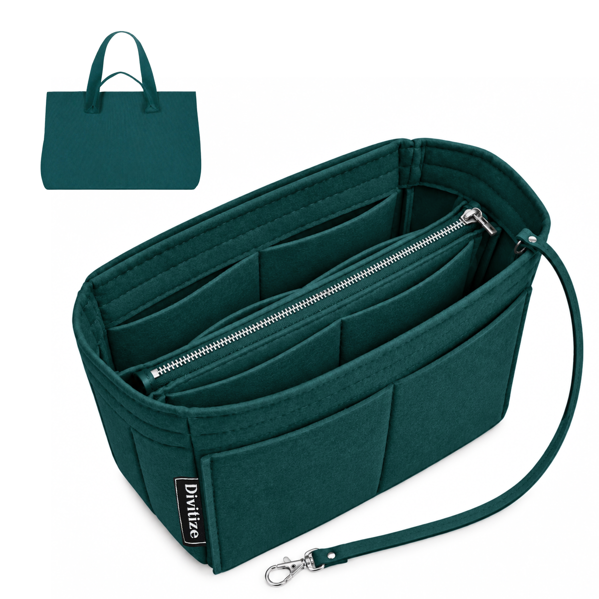 Divitize Curves Tote felt organizer Olive#Color_Olive