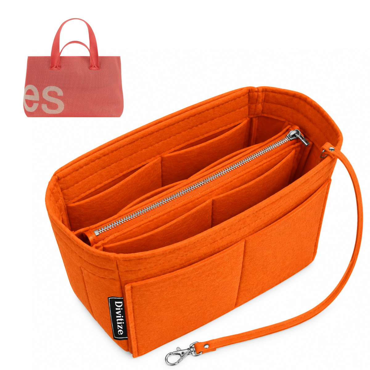 Divitize Curves Tote felt organizer Orange#Color_Orange
