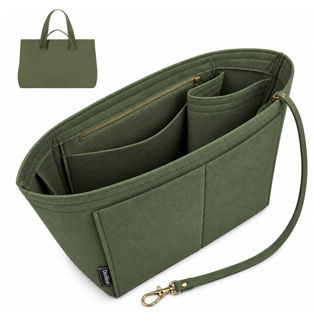 Divitize Curves Tote felt organizer Musk#Color_Musk