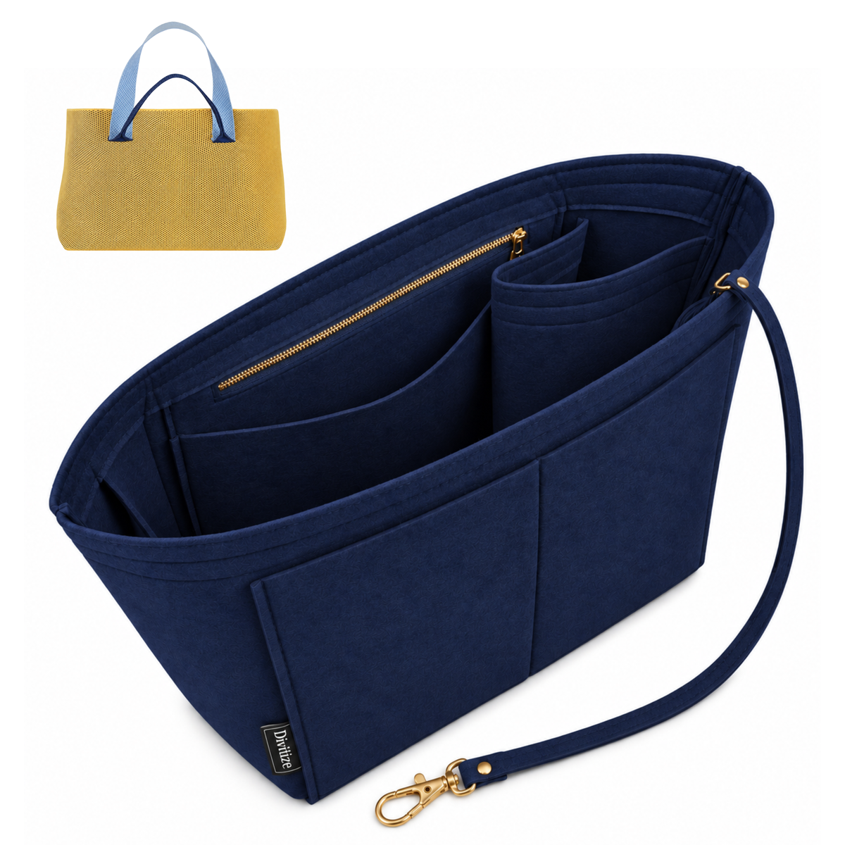 Divitize Curves Tote felt organizer Navy#Color_Navy