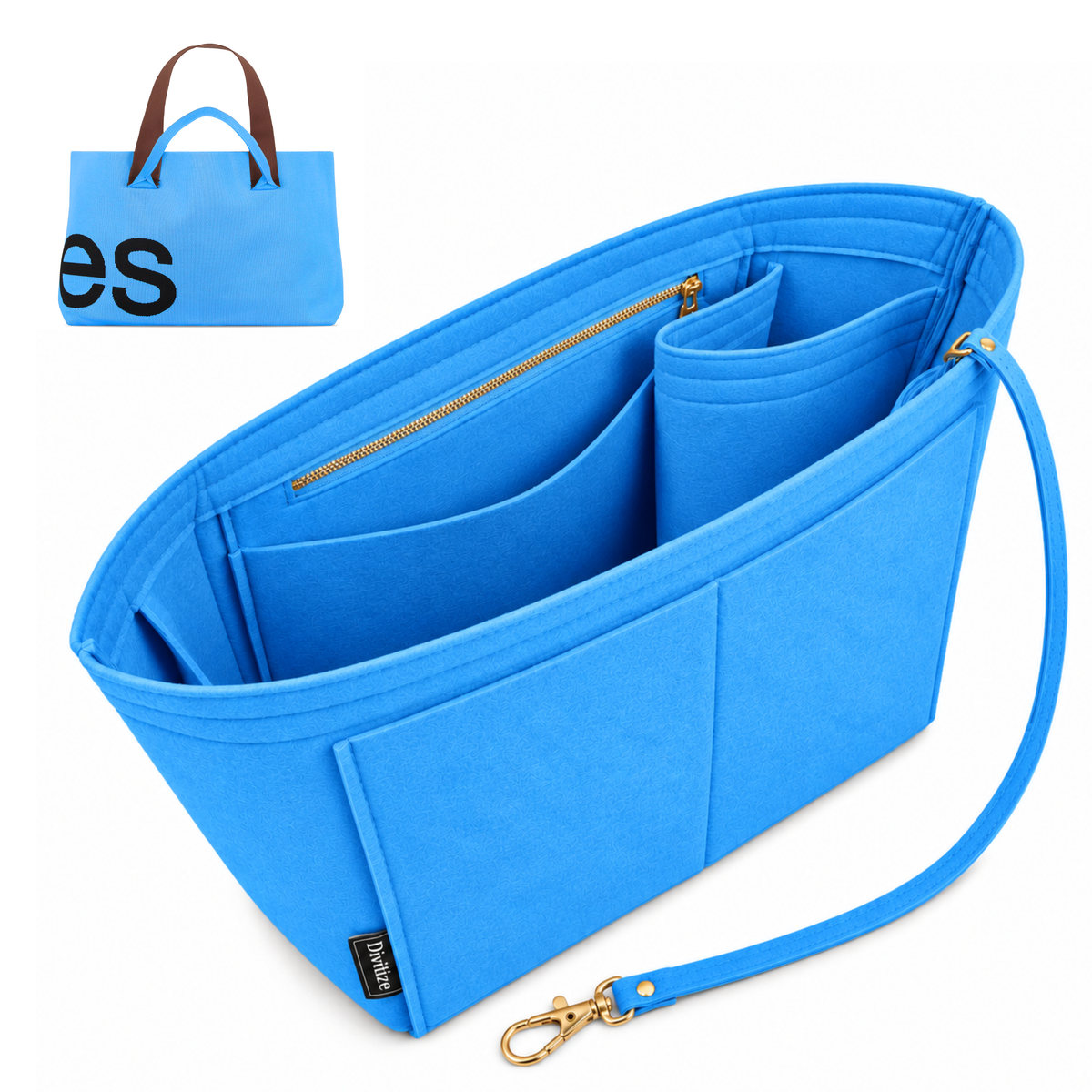 Divitize Curves Tote felt organizer Sky Blue#Color_Sky Blue