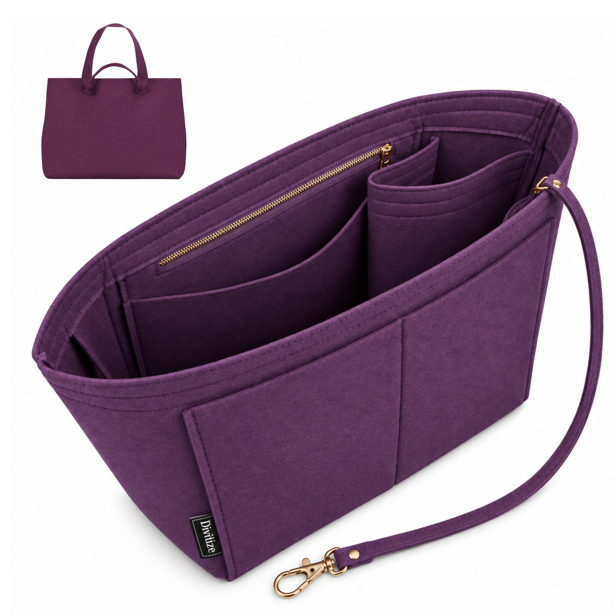Divitize Curves Tote felt organizer Violet#Color_Violet