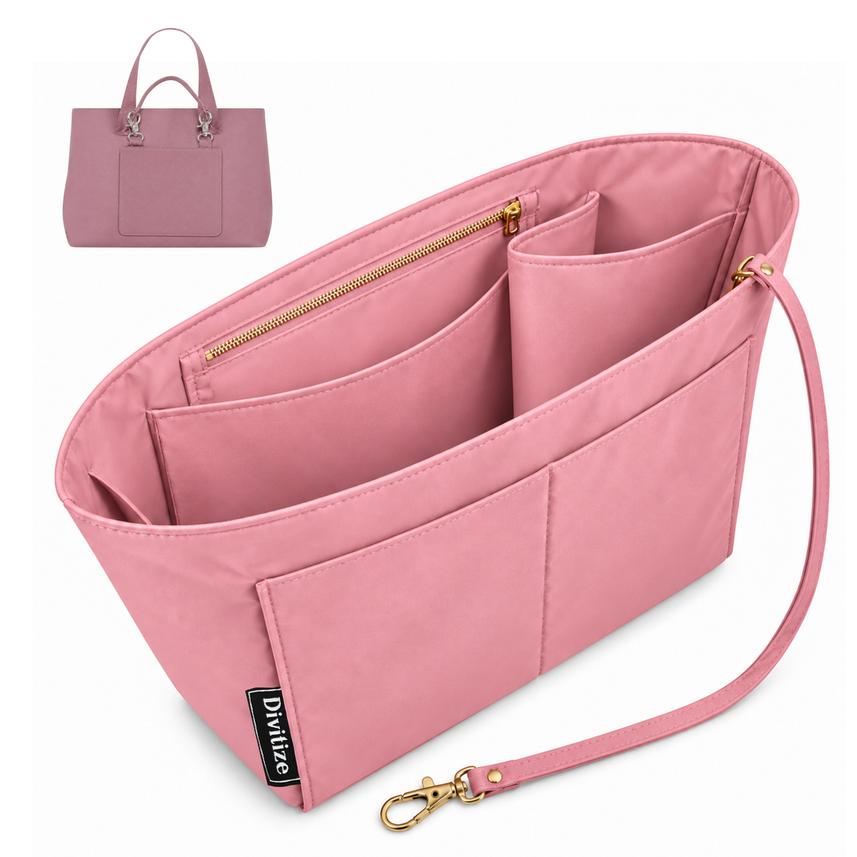 Divitize Curves Tote nylon organizer Bubblegum#Color_Bubblegum