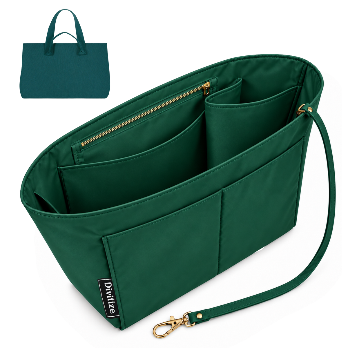 Divitize Curves Tote nylon organizer Emerald#Color_Emerald