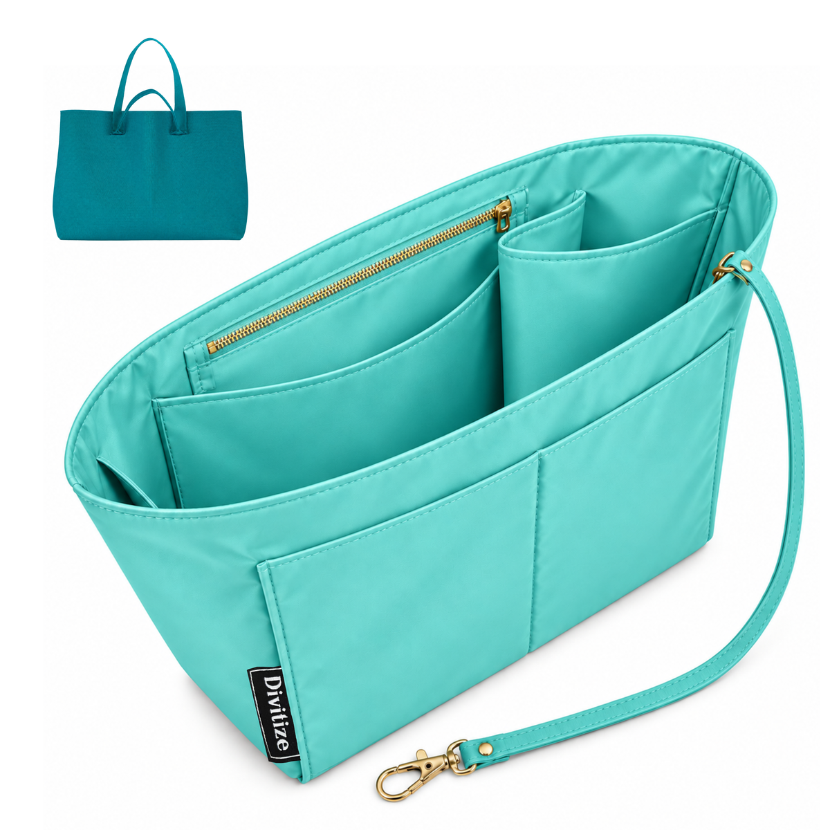 Divitize Curves Tote nylon organizer Mint#Color_Mint