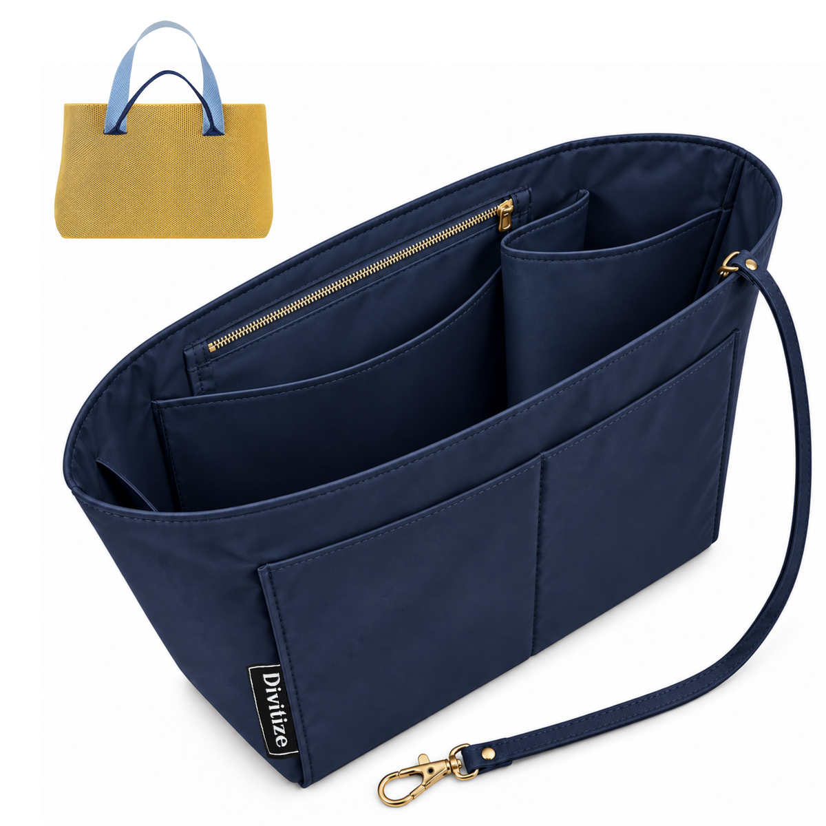 Divitize Curves Tote nylon organizer Navy#Color_Navy