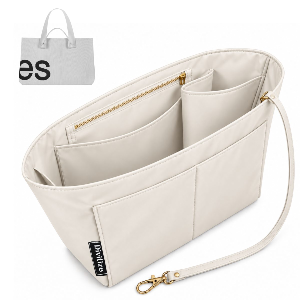 Divitize Curves Tote nylon organizer White#Color_White