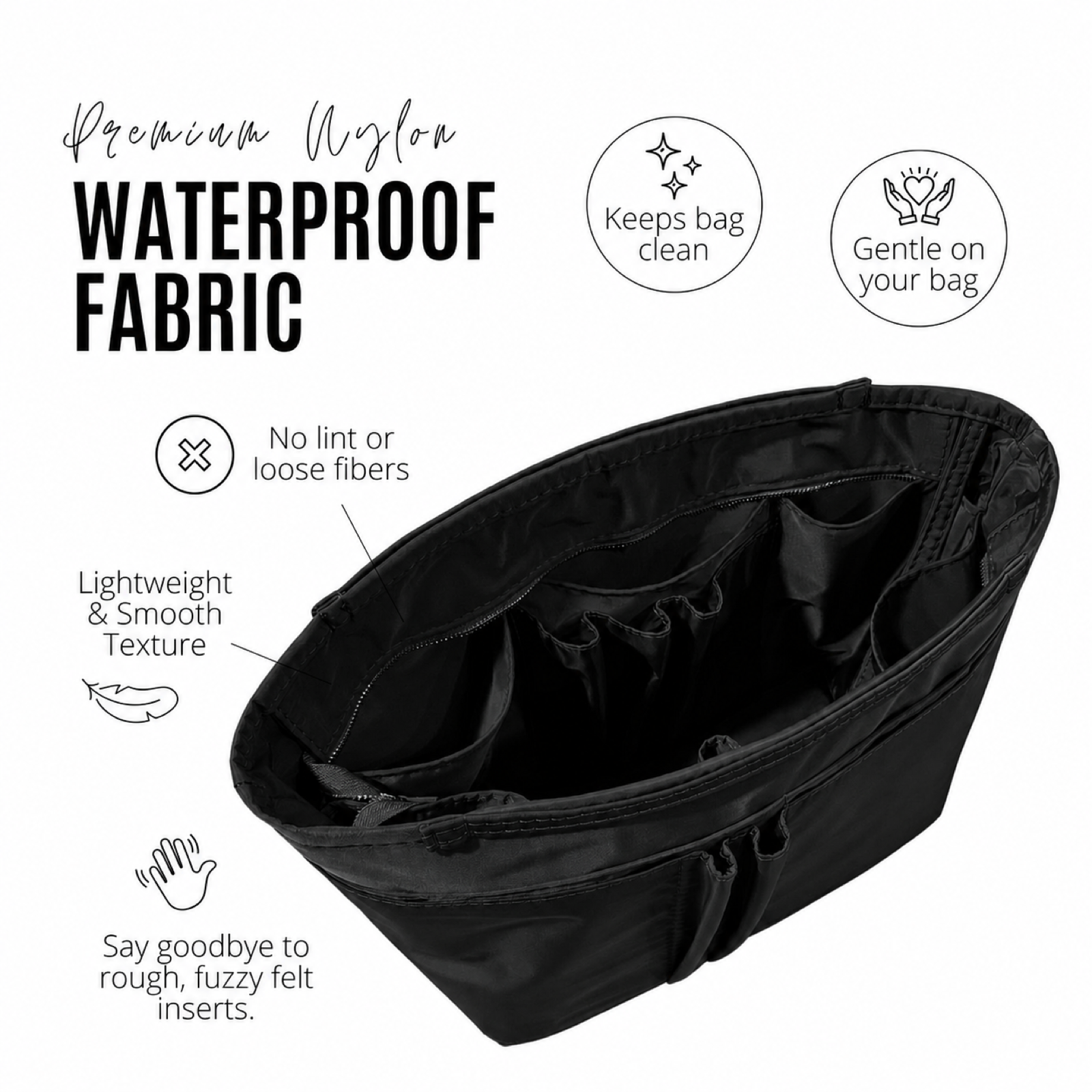 Divitize Curves Tote nylon organizer Black feature image 2#Color_Black