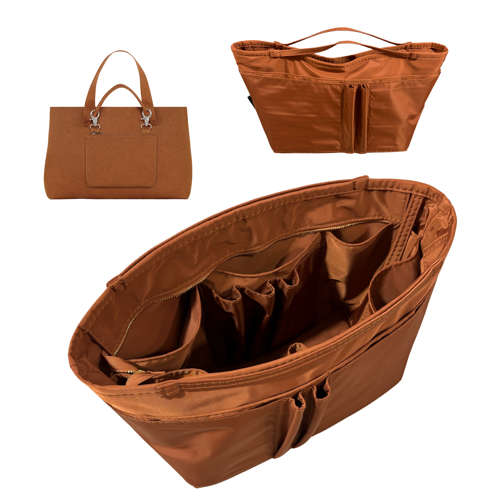Divitize Curves Tote nylon organizer Camel#Color_Camel