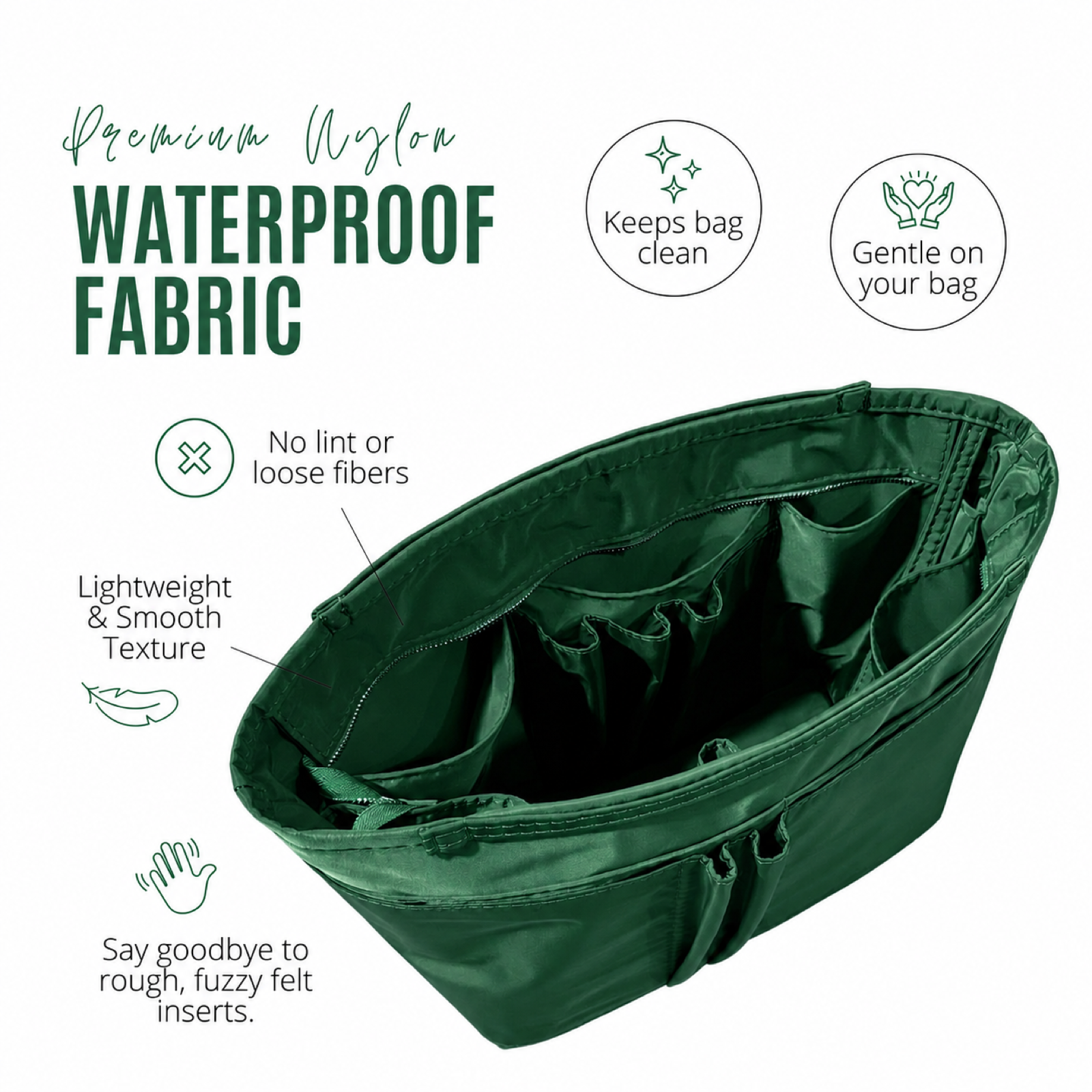Divitize Curves Tote nylon organizer Emerald feature image 2#Color_Emerald