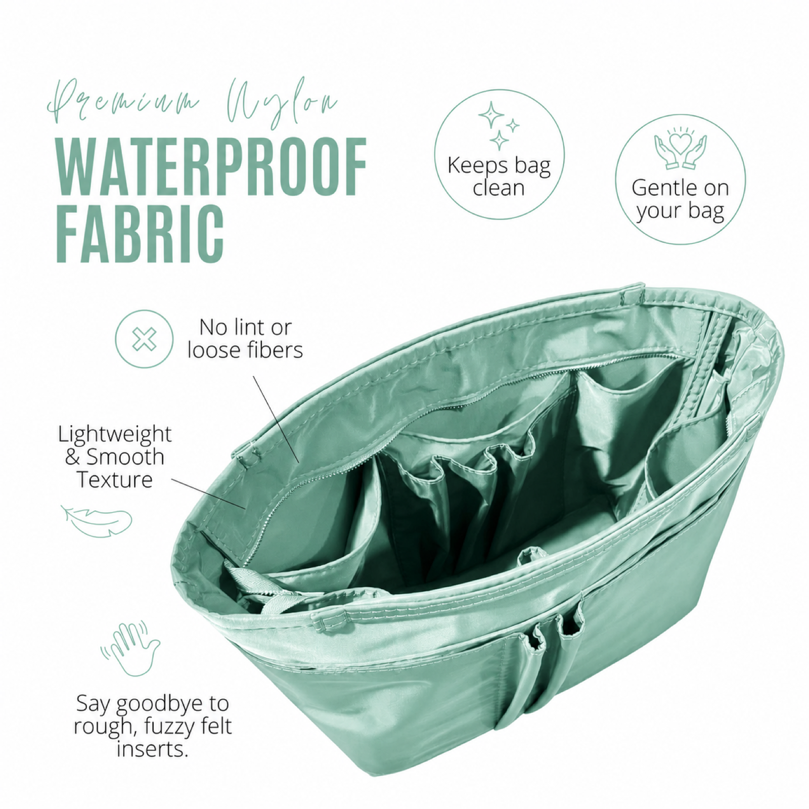 Divitize Curves Tote nylon organizer Mint feature image 2#Color_Mint