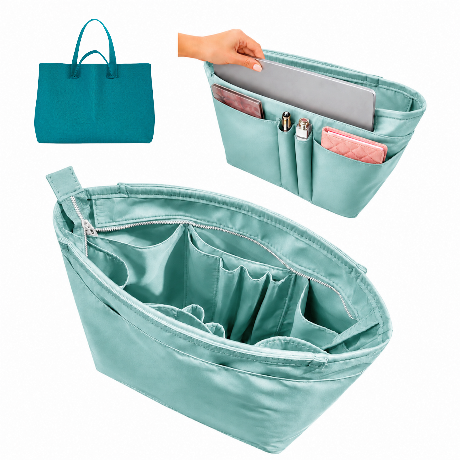 Divitize Curves Tote nylon organizer Mint#Color_Mint