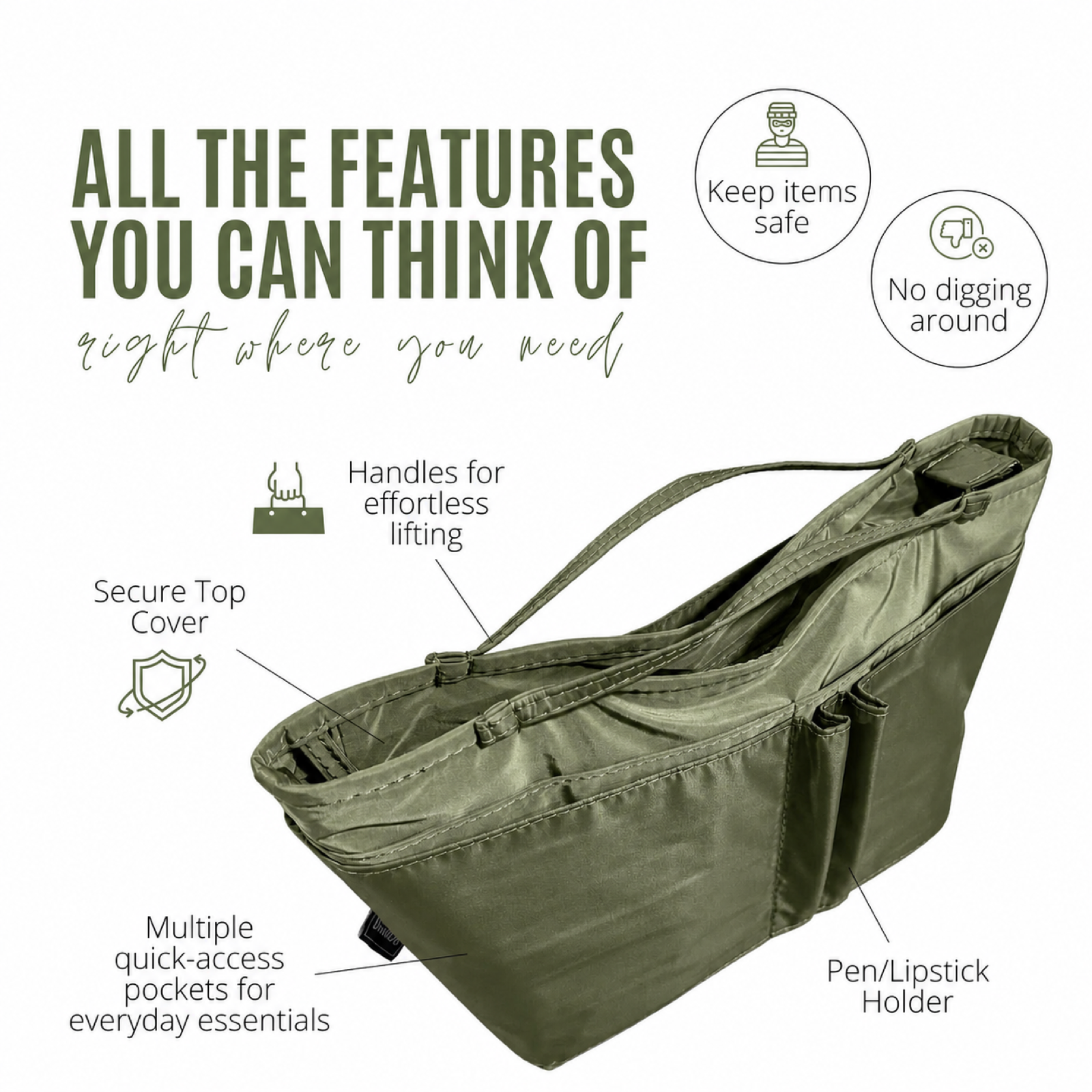 Divitize Curves Tote nylon organizer Musk feature image 3#Color_Musk