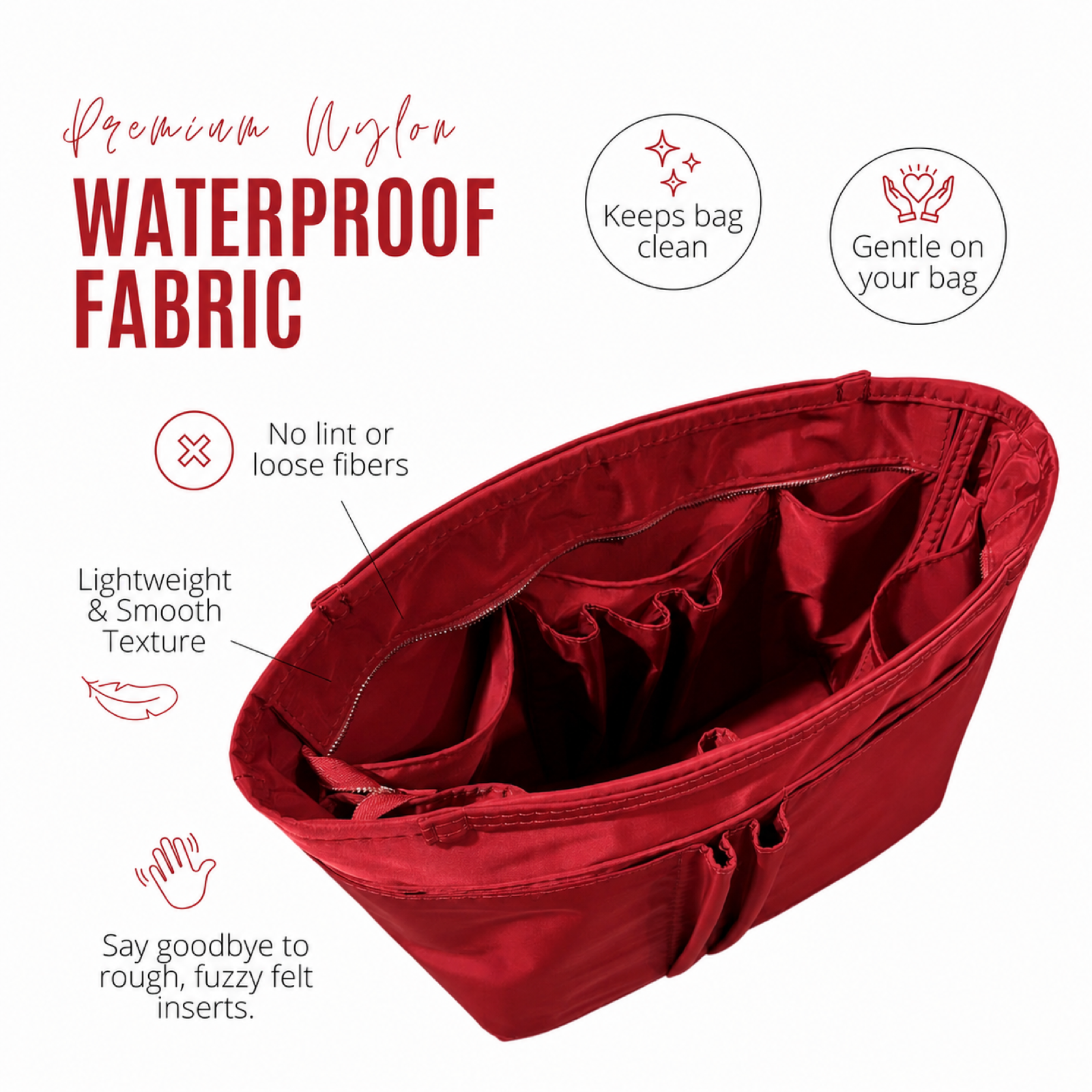 Divitize Curves Tote nylon organizer Red feature image 2#Color_Red
