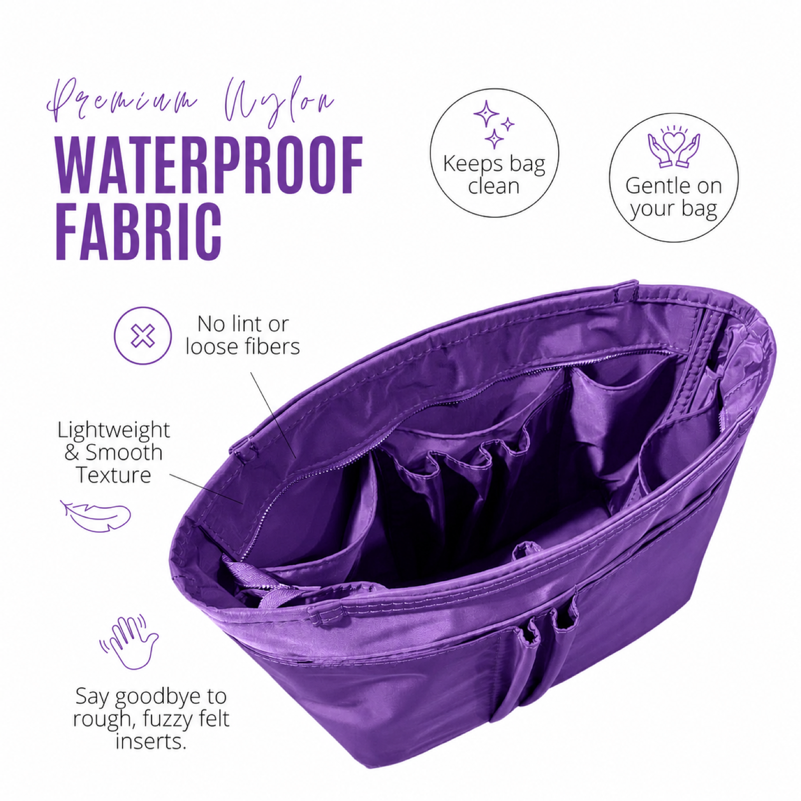 Divitize Curves Tote nylon organizer Violet feature image 2#Color_Violet