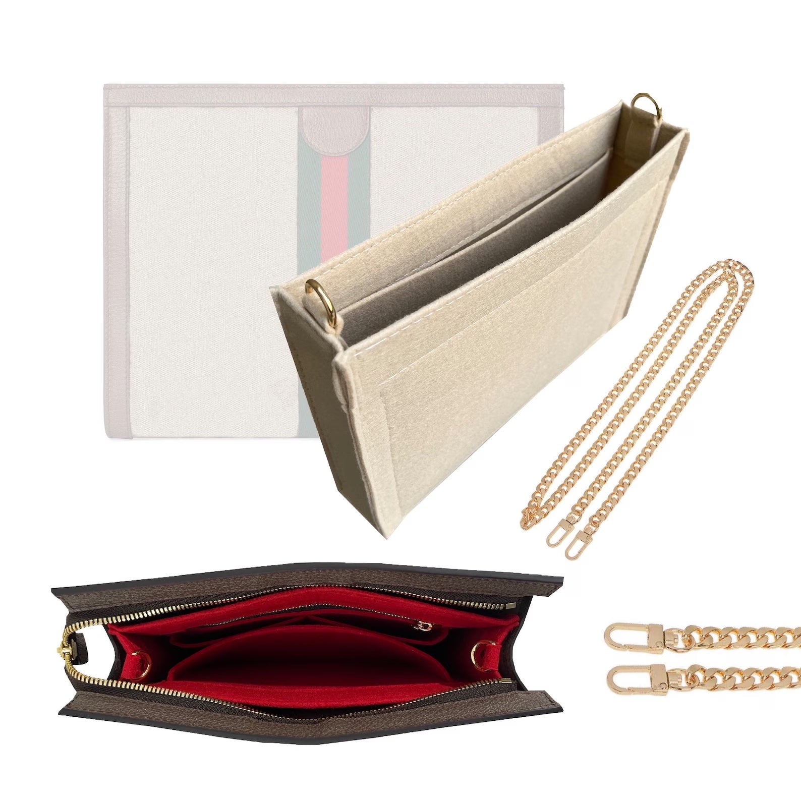 Divitize® Conversion Kit for Ophidia Pouch (with gold or silver chain)