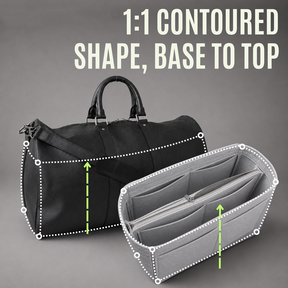 Premium Organizer for Keepall - Detachable Middle Pouch