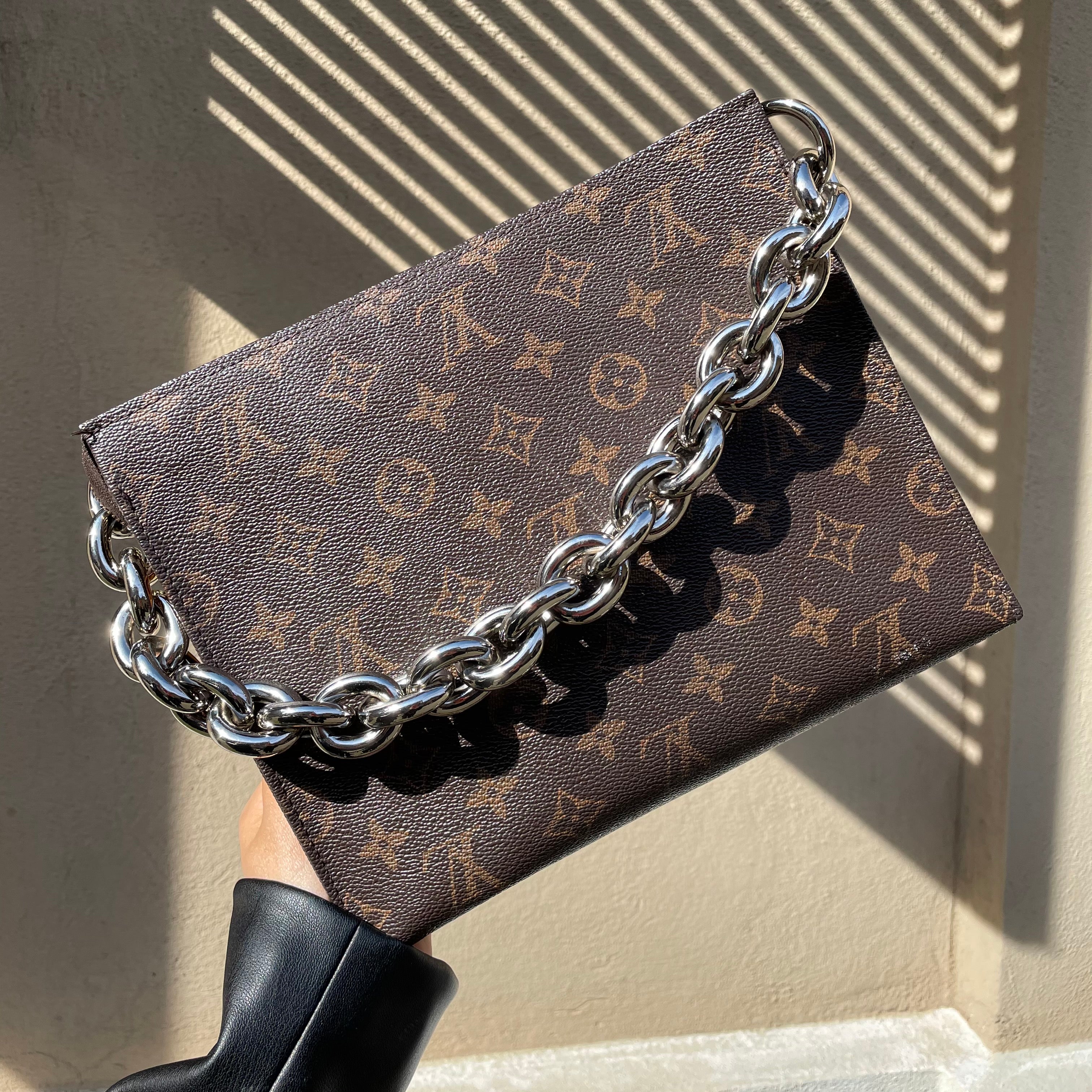 Round Luxe Chain Strap 45cm – Solid Smooth Links, Elegant Bag Handle